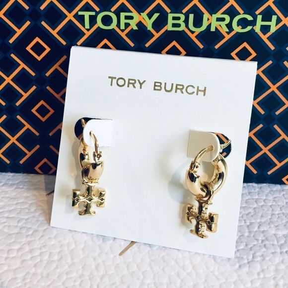 TORY BURCH KIRA MINI HOOPS EARRINGS - Picture 1 of 4